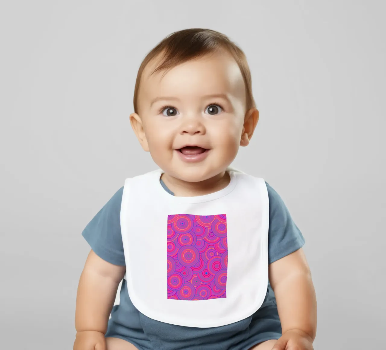 abstract line circle vector baby bib by oneway