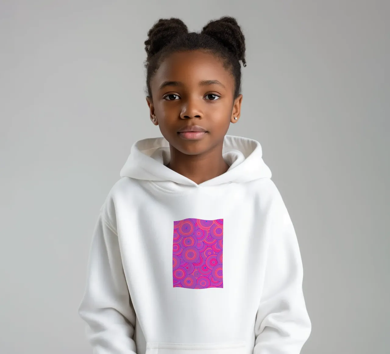 vector abstracto círculo de líneas sudadera con capucha para niño de oneway