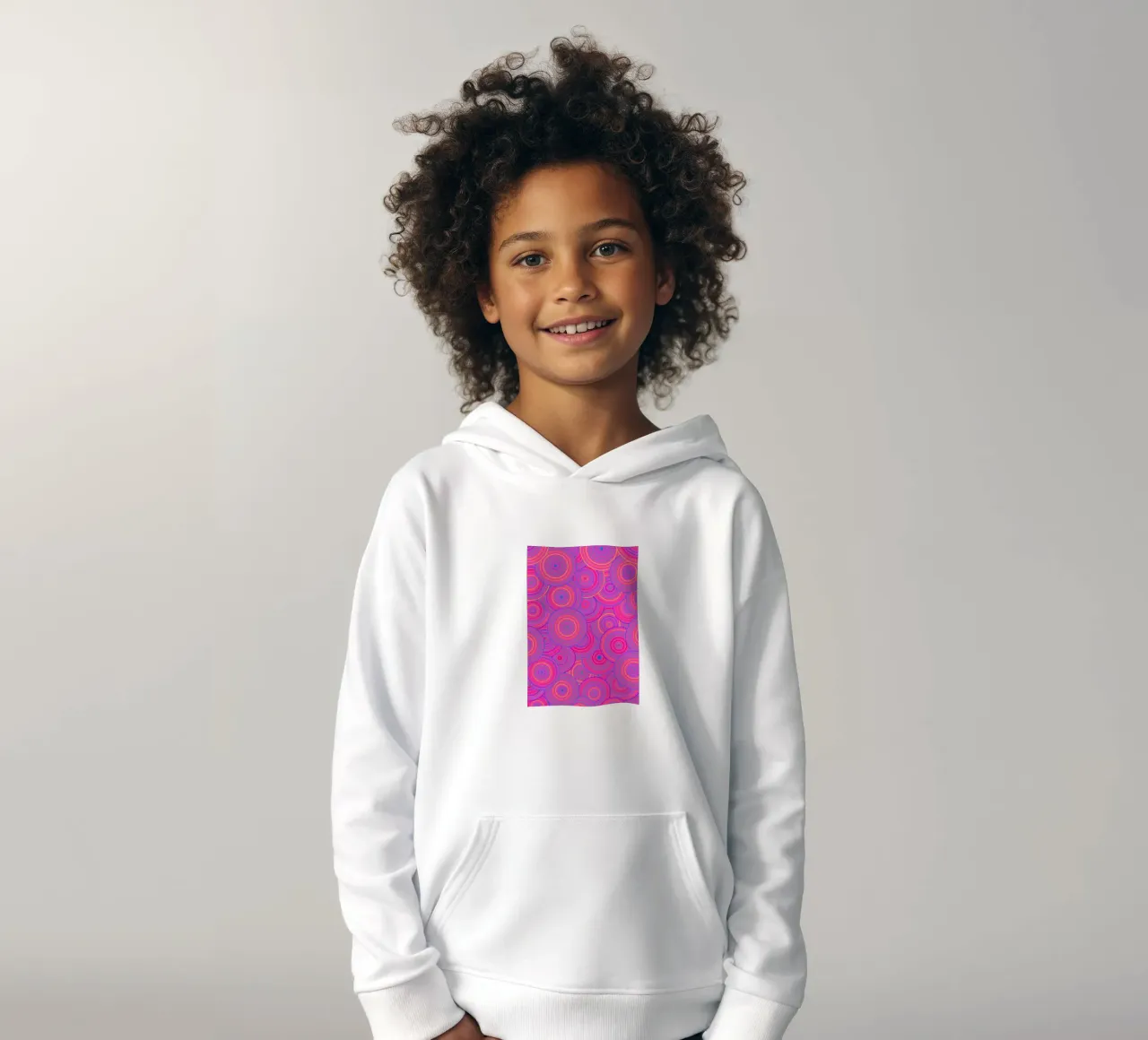 vector abstracto círculo de líneas sudadera con capucha para niño de oneway