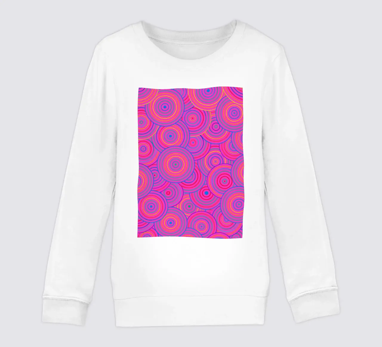 vector abstracto círculo de líneas sudadera para niño de oneway