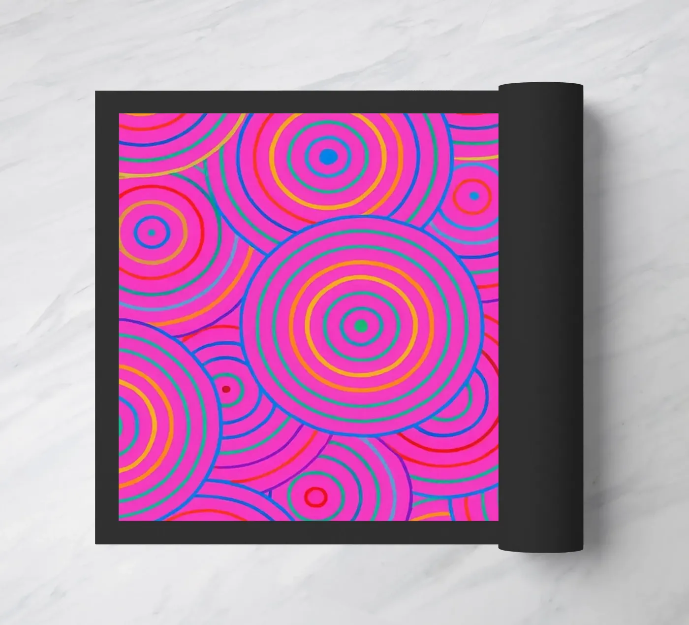 abstract line circle vector doormat by oneway
