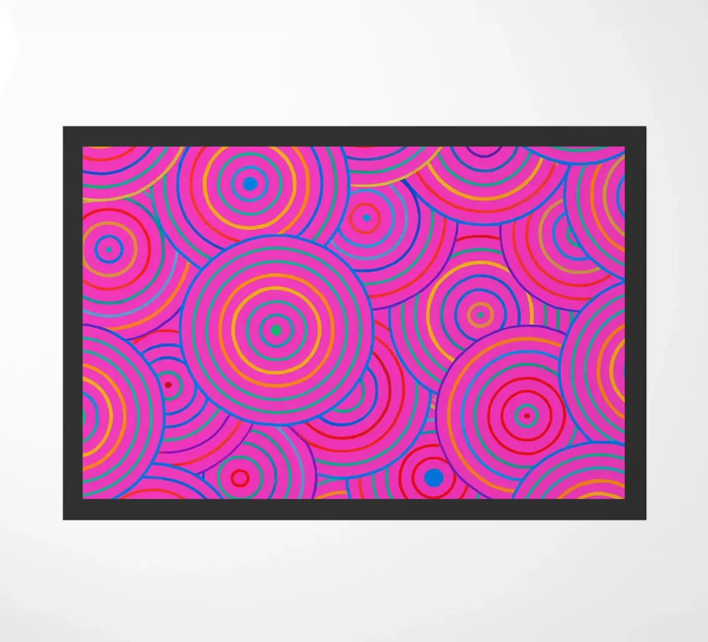 abstract line circle vector doormat by oneway