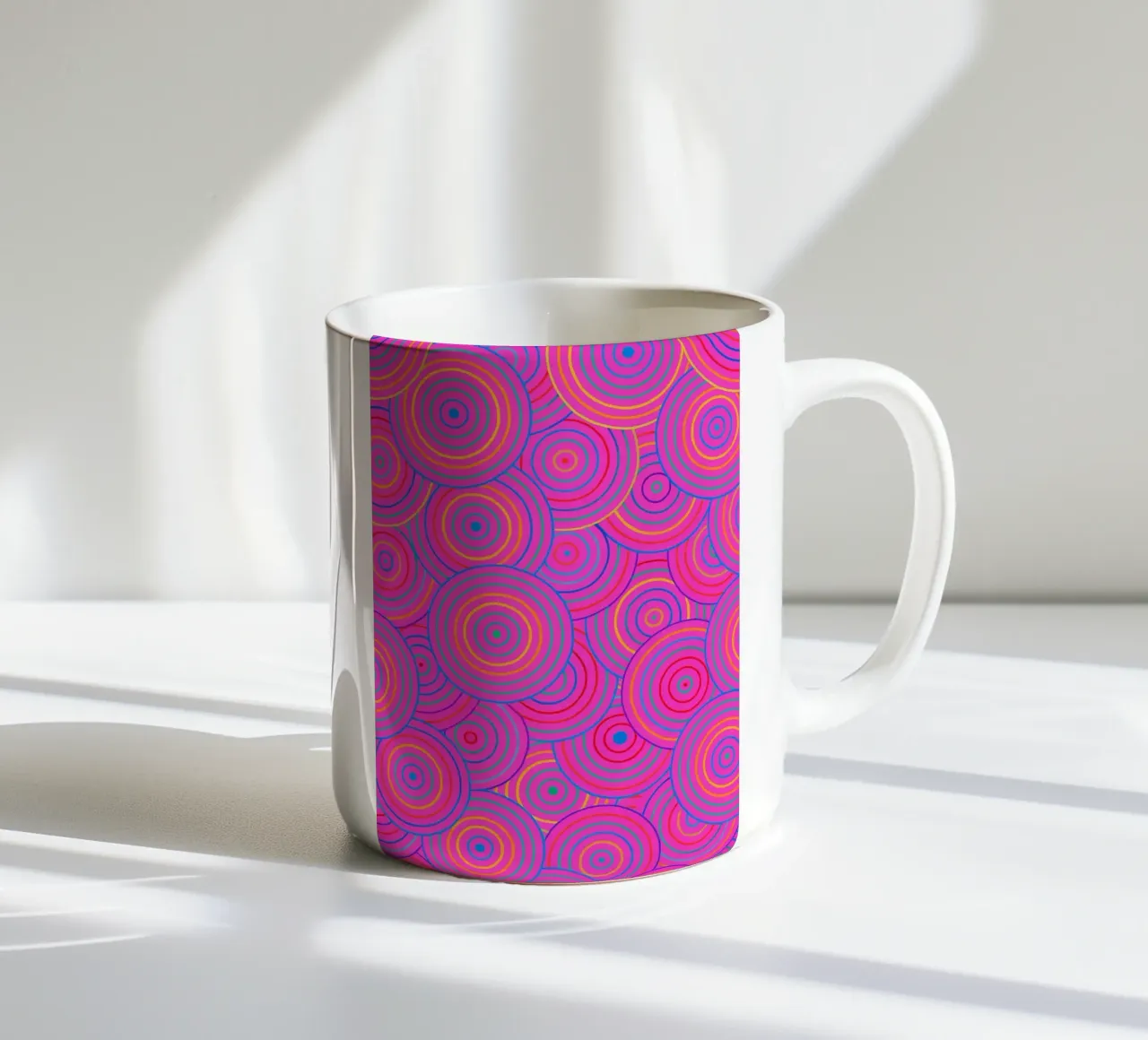abstract line circle vector ceramic mug by oneway