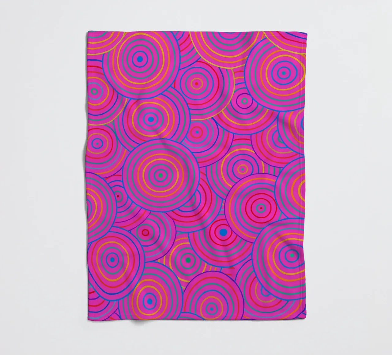 abstract line circle vector fleece blanket by oneway