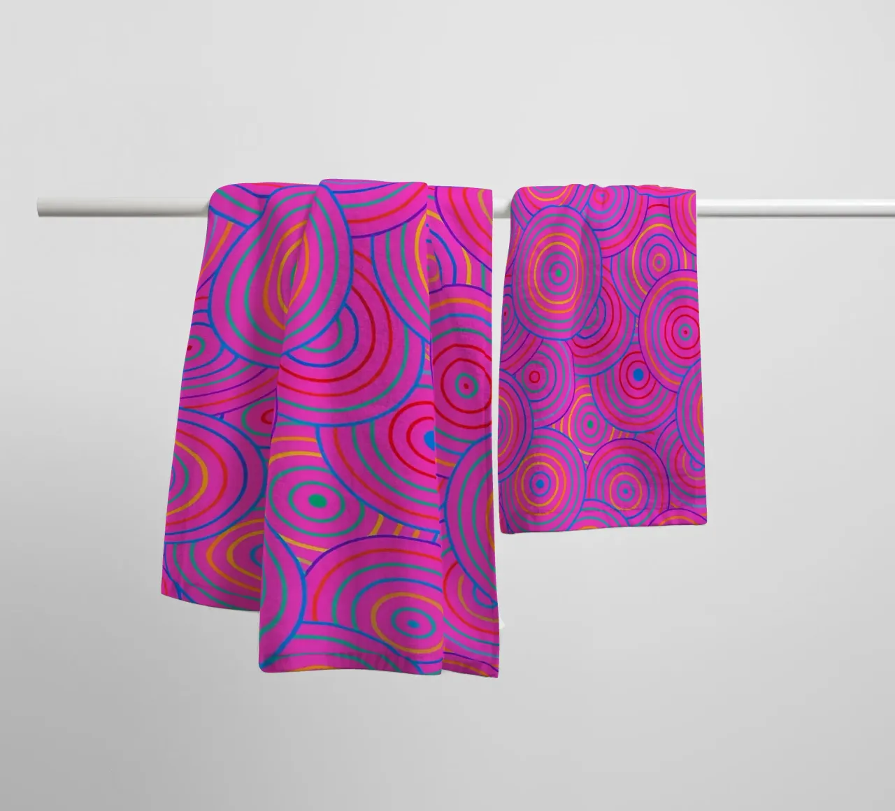 abstract line circle vector towel by oneway