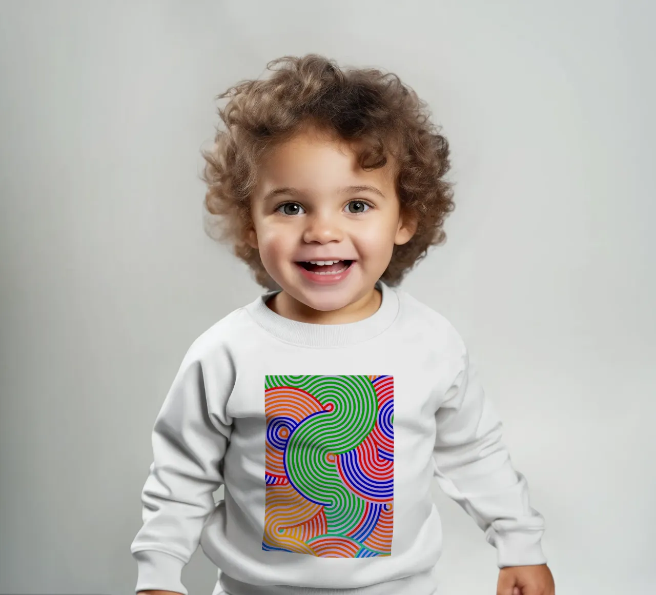 línea abstracta medio círculo vector sudadera de bebé de oneway