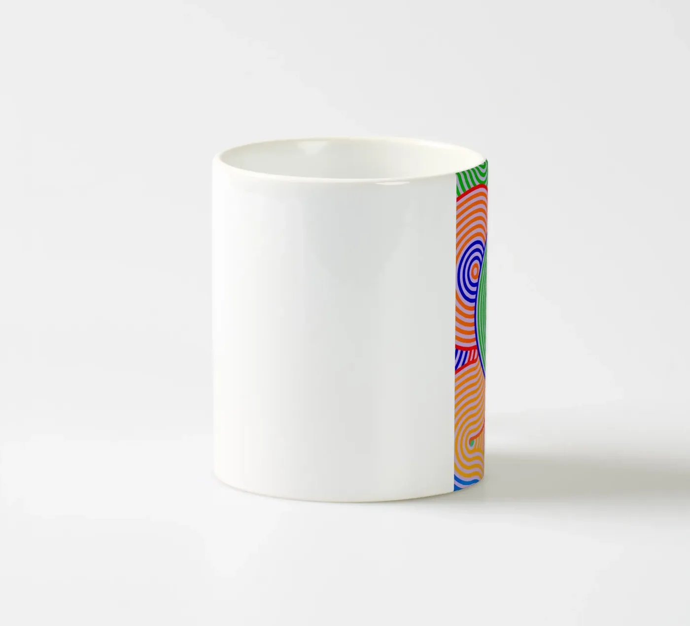abstract line half circle vector ceramic mug by oneway