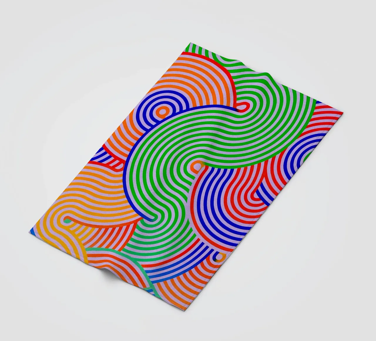 abstract line half circle vector fleece blanket by oneway