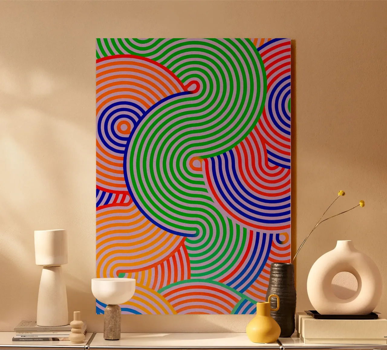 abstract line half circle vector alu-dibond by oneway