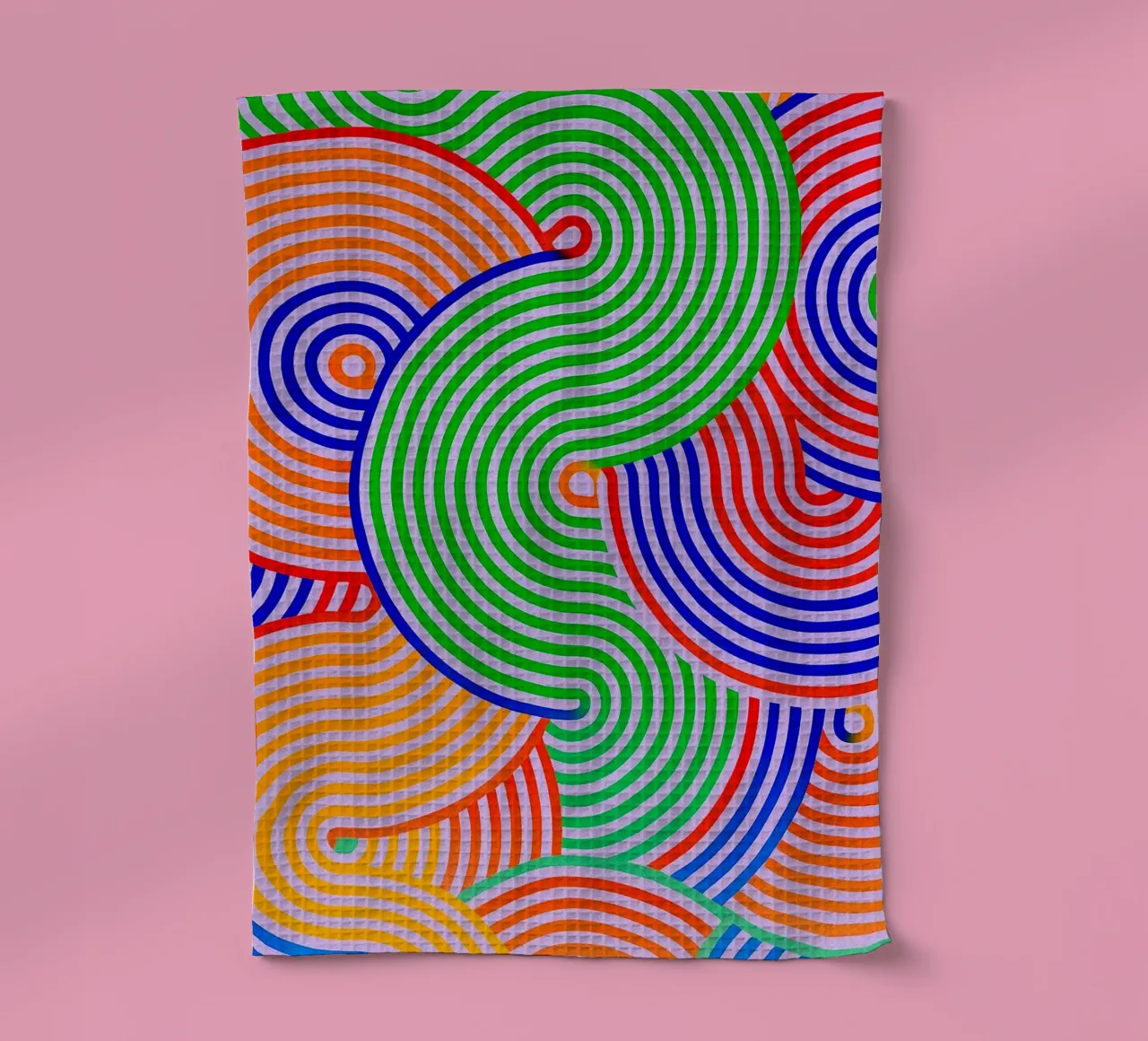 línea abstracta medio círculo vector paño de cocina de oneway