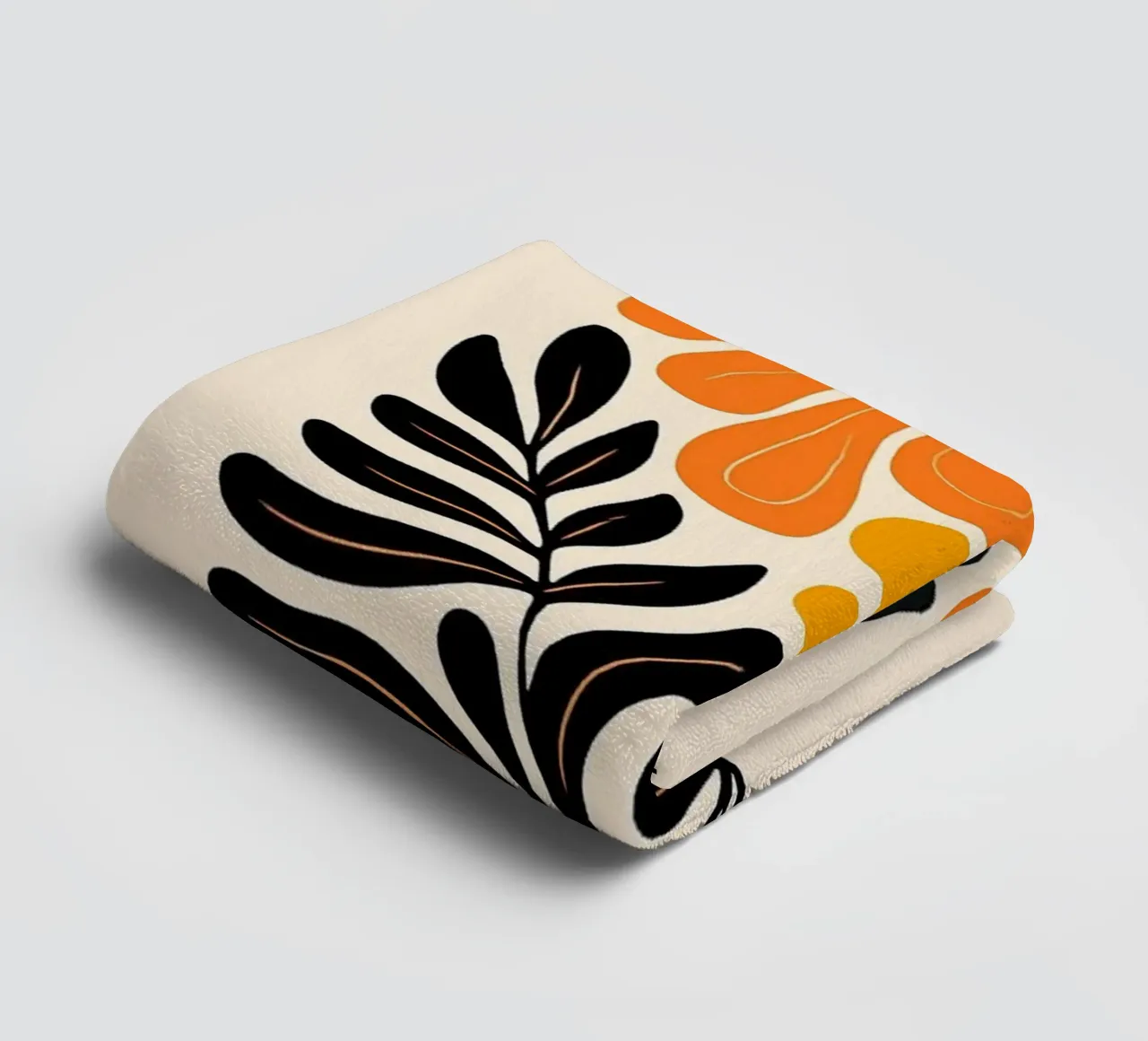 Mid-Century Modern Abstract Botanical Print towel by inspirational quote
