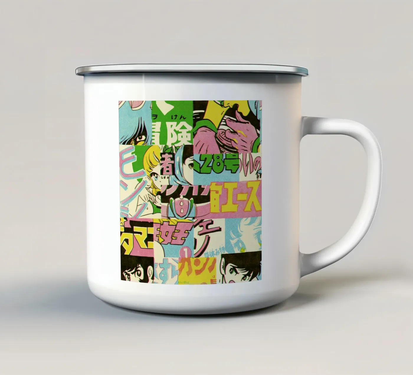 Jump Pattern enamel mug by Matheus Lopes Castro