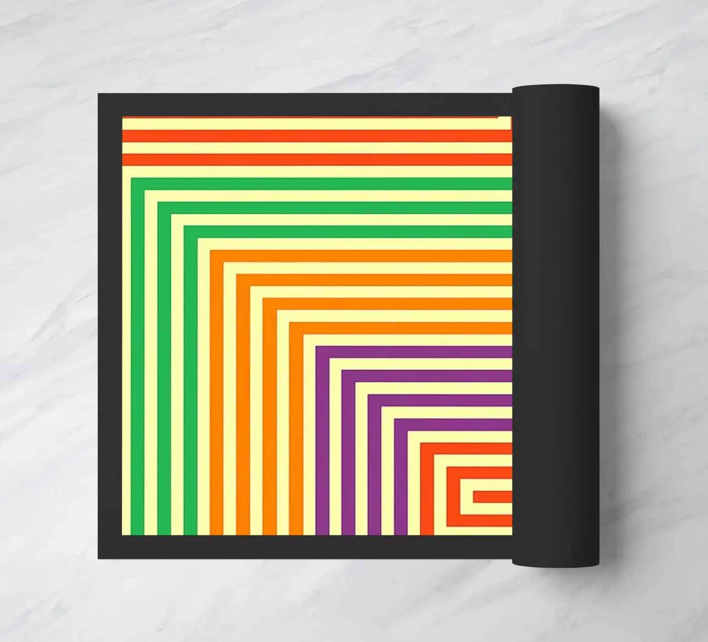 abstracte lijn vector deurmat van oneway