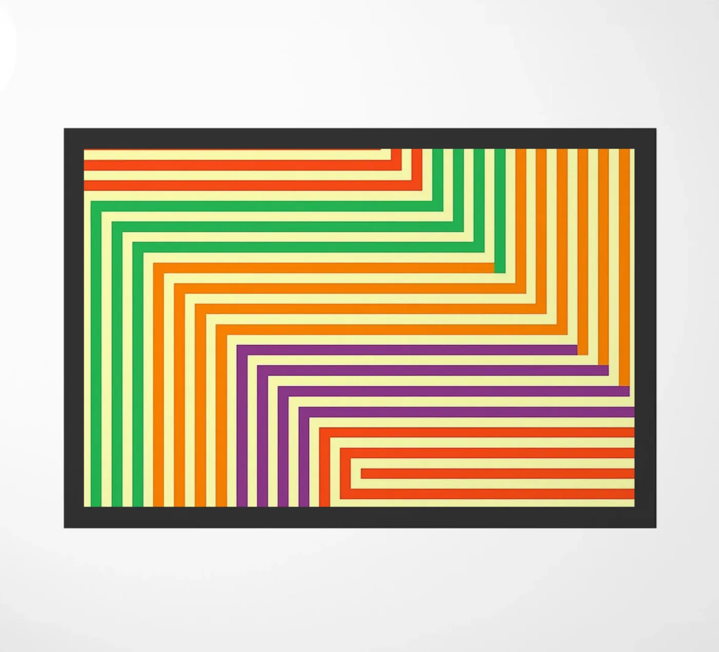 abstracte lijn vector deurmat van oneway