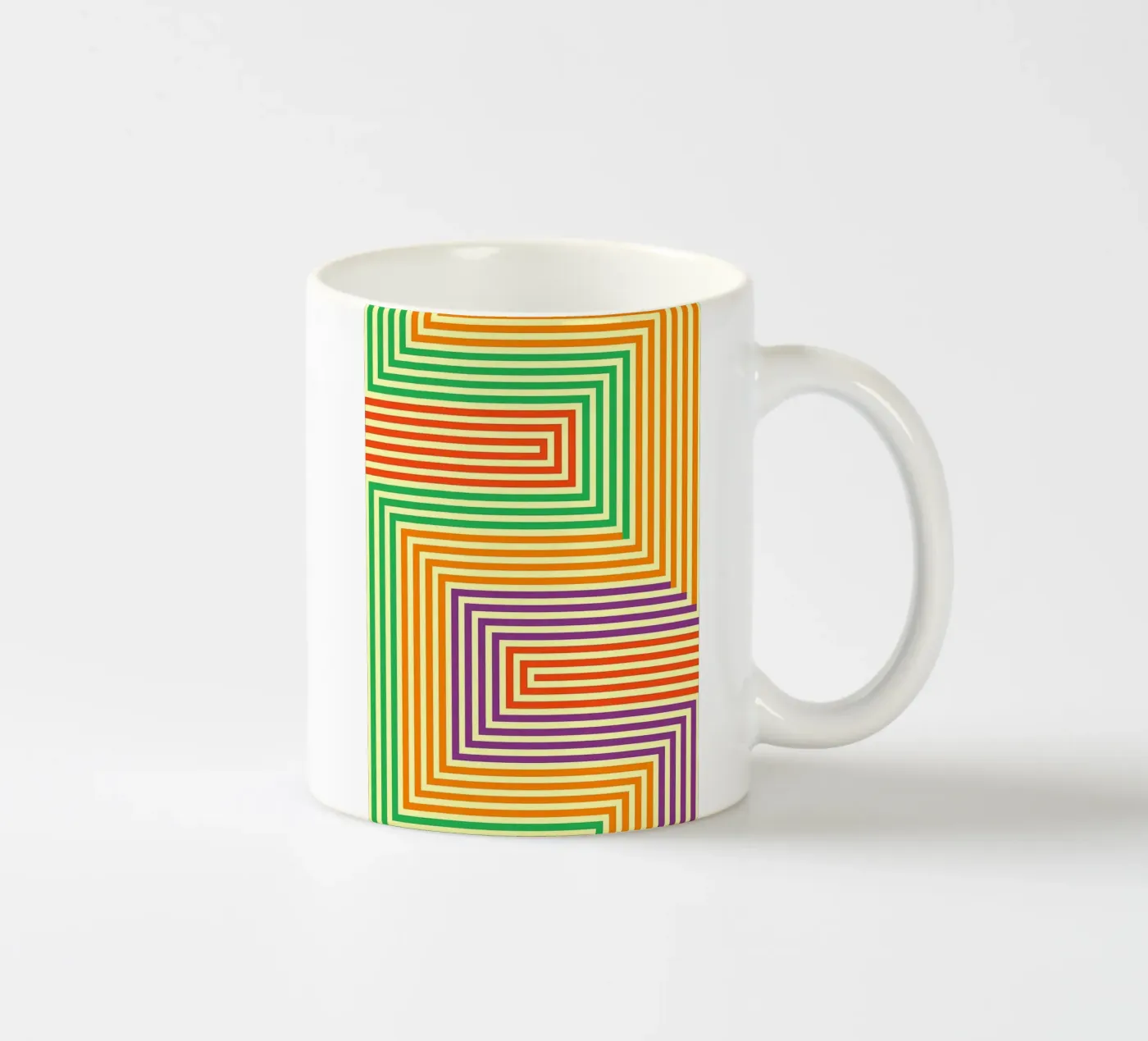 abstract line vector ceramic mug by oneway