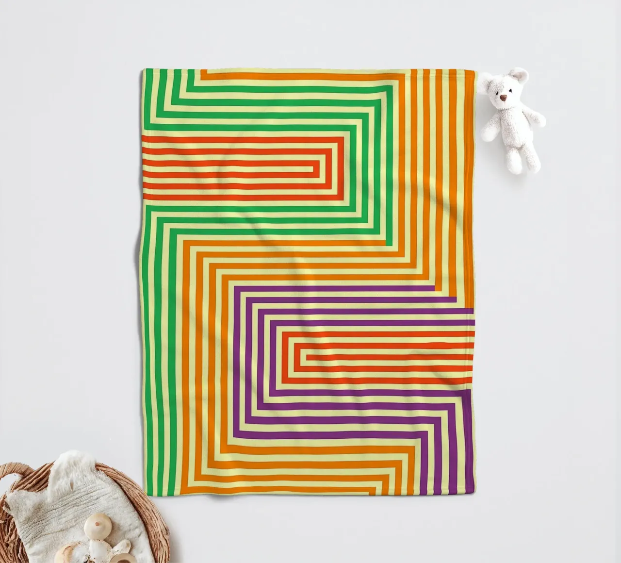 abstract line vector fleece blanket by oneway