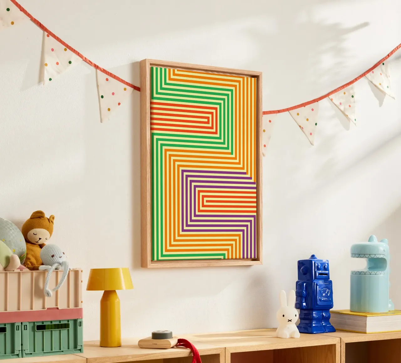 abstract line vector canvas by oneway