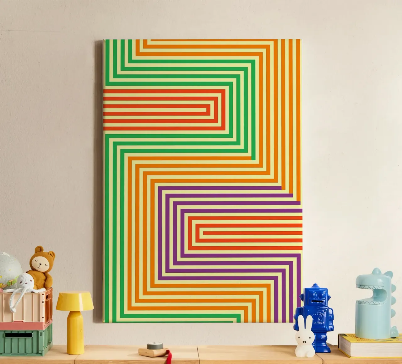 abstract line vector canvas by oneway