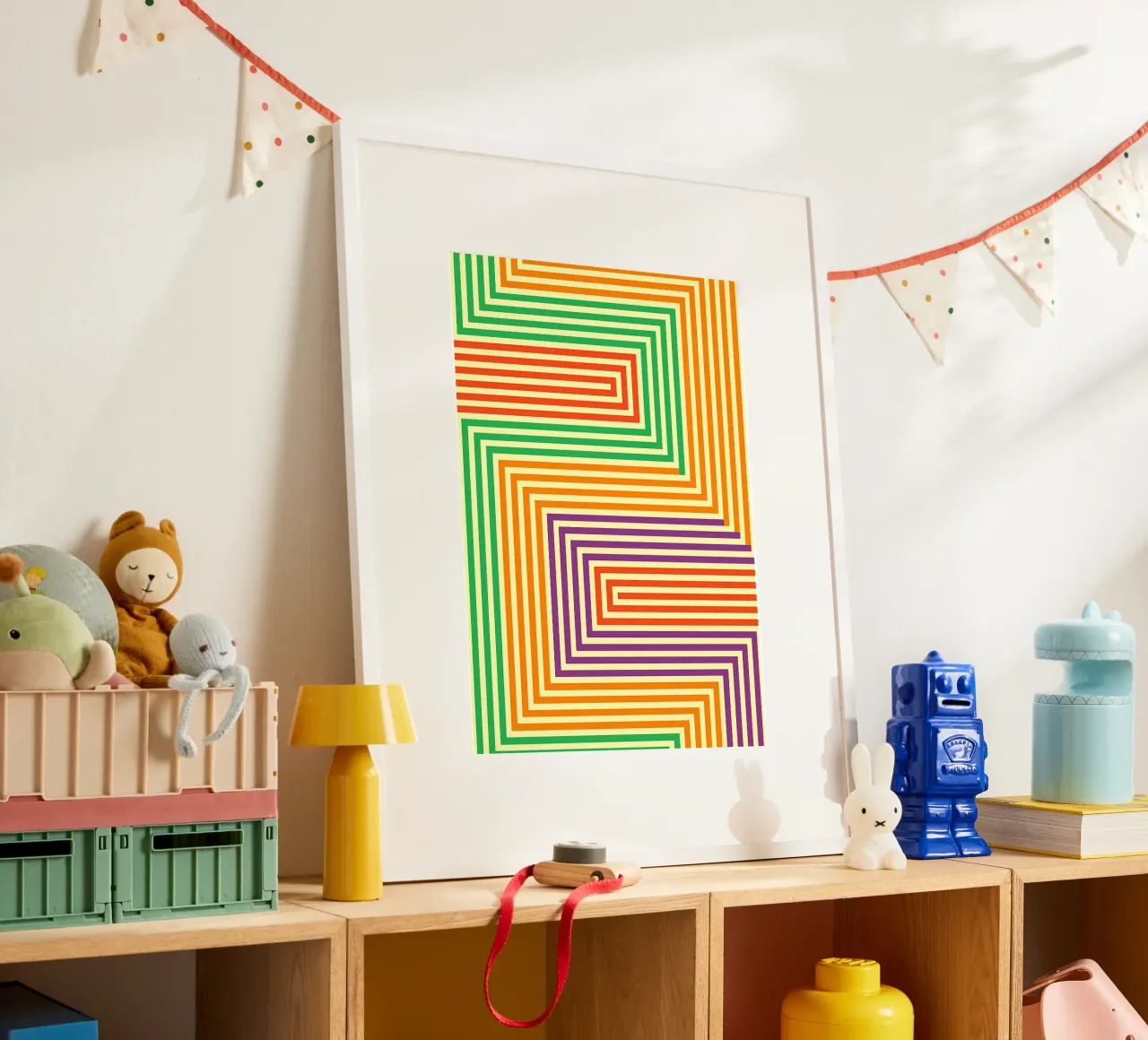 abstract line vector poster by oneway