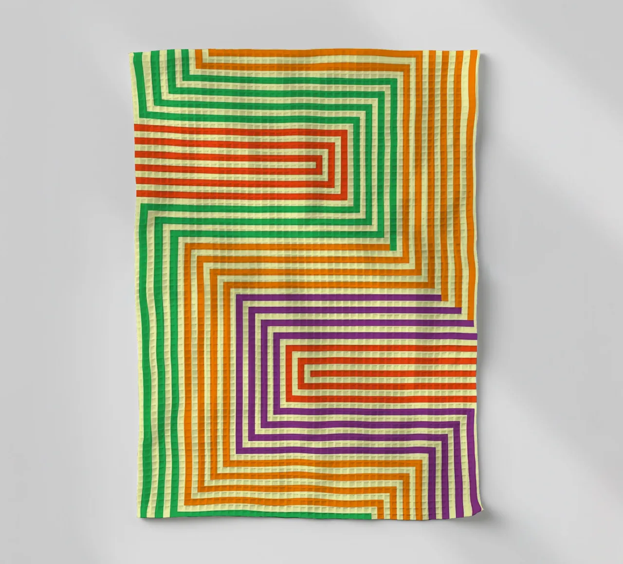 abstract line vector tea towel by oneway