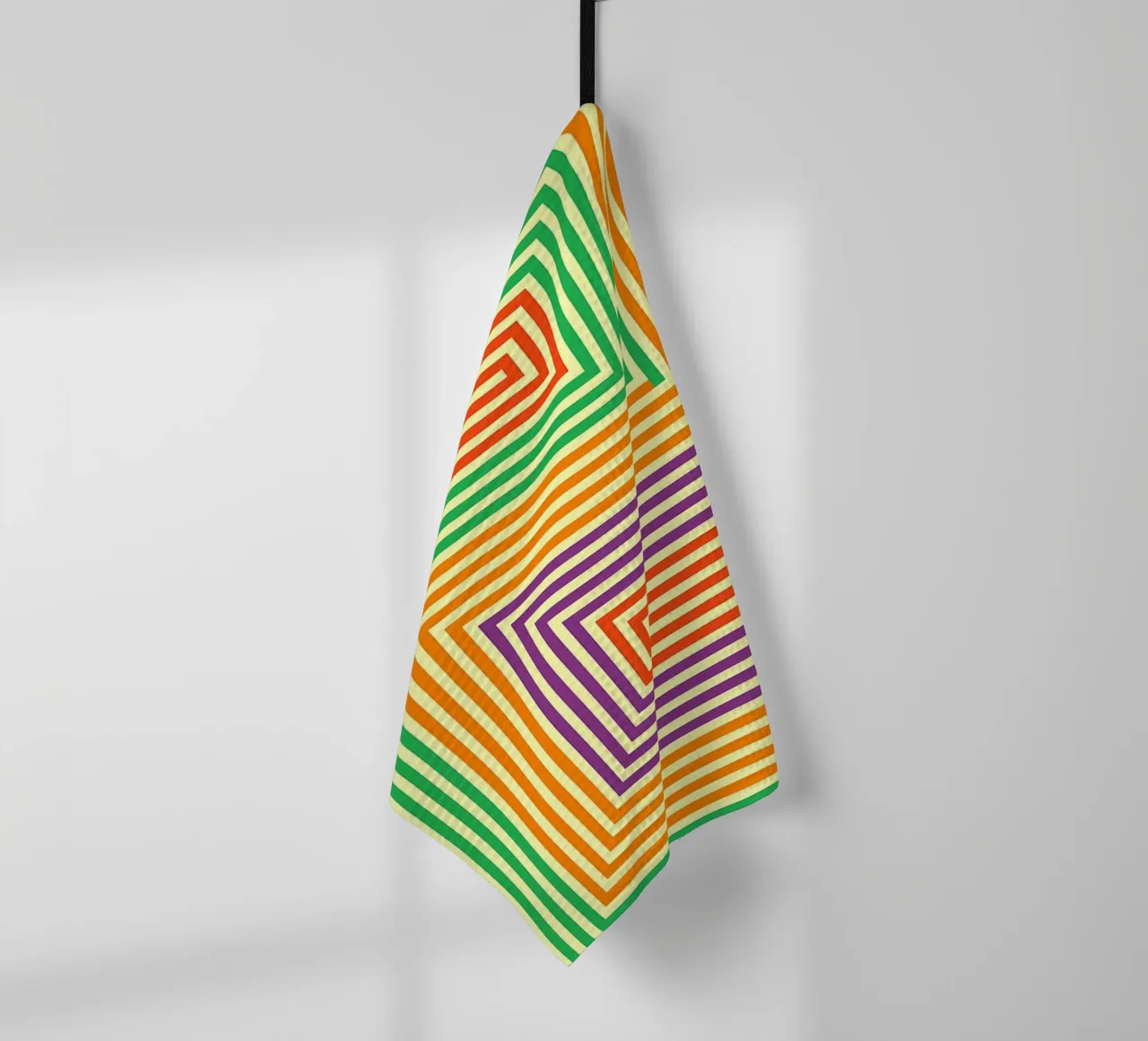 abstract line vector tea towel by oneway