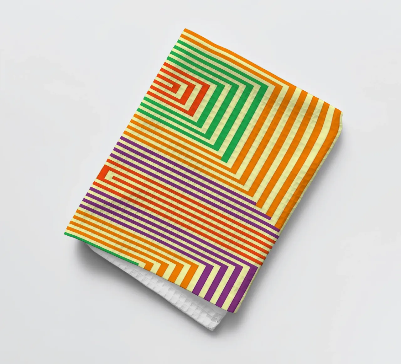 abstract line vector tea towel by oneway