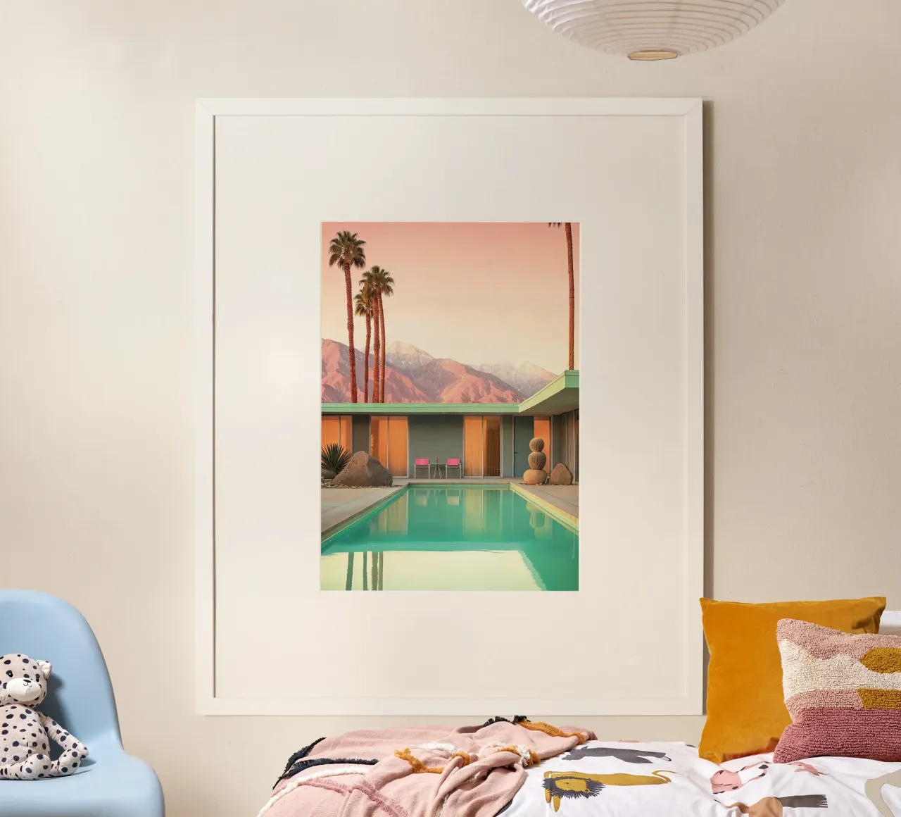 Motel 66 Palm Springs poster con telaio in legno da muench benjamin