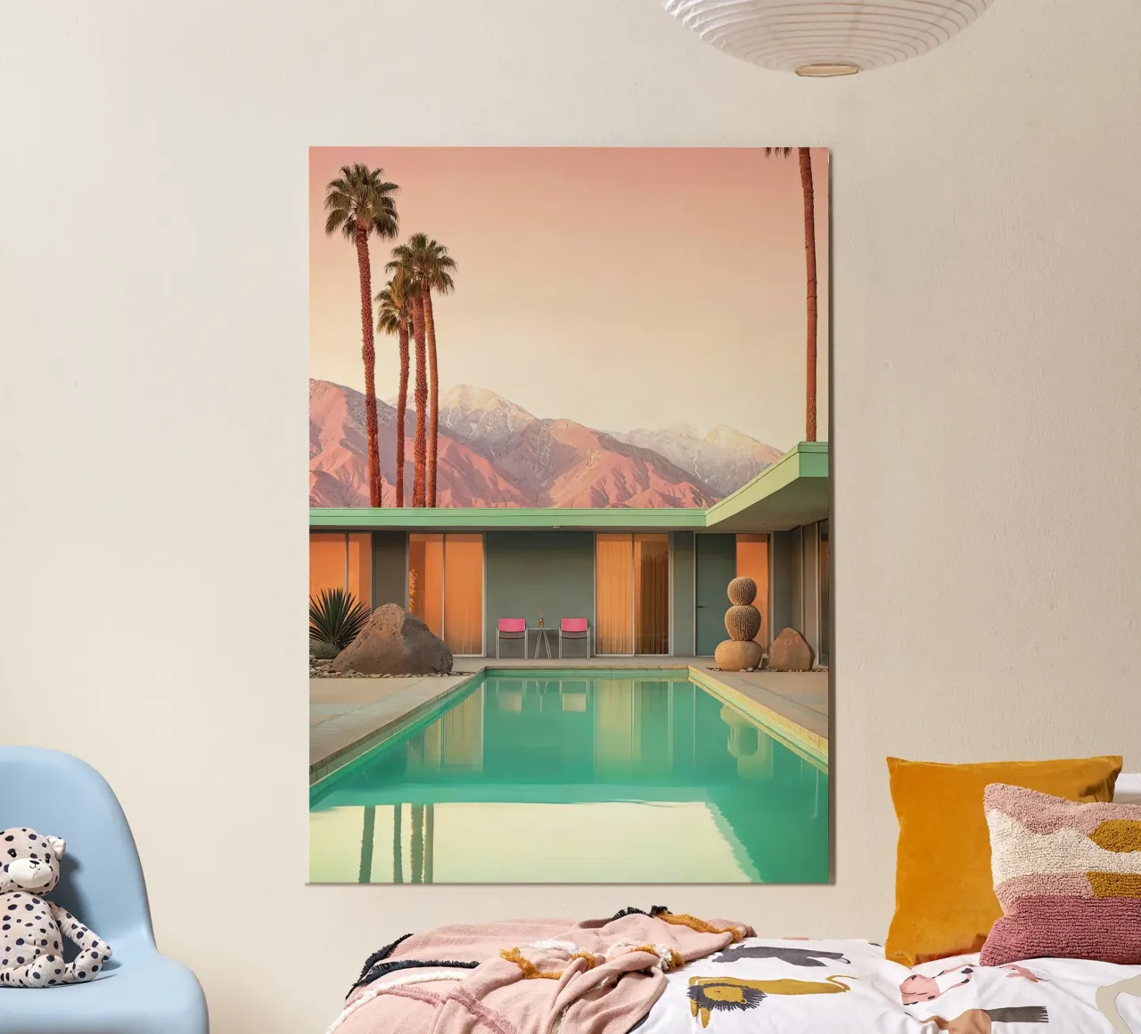 Motel 66 Palm Springs poster con telaio in legno da muench benjamin