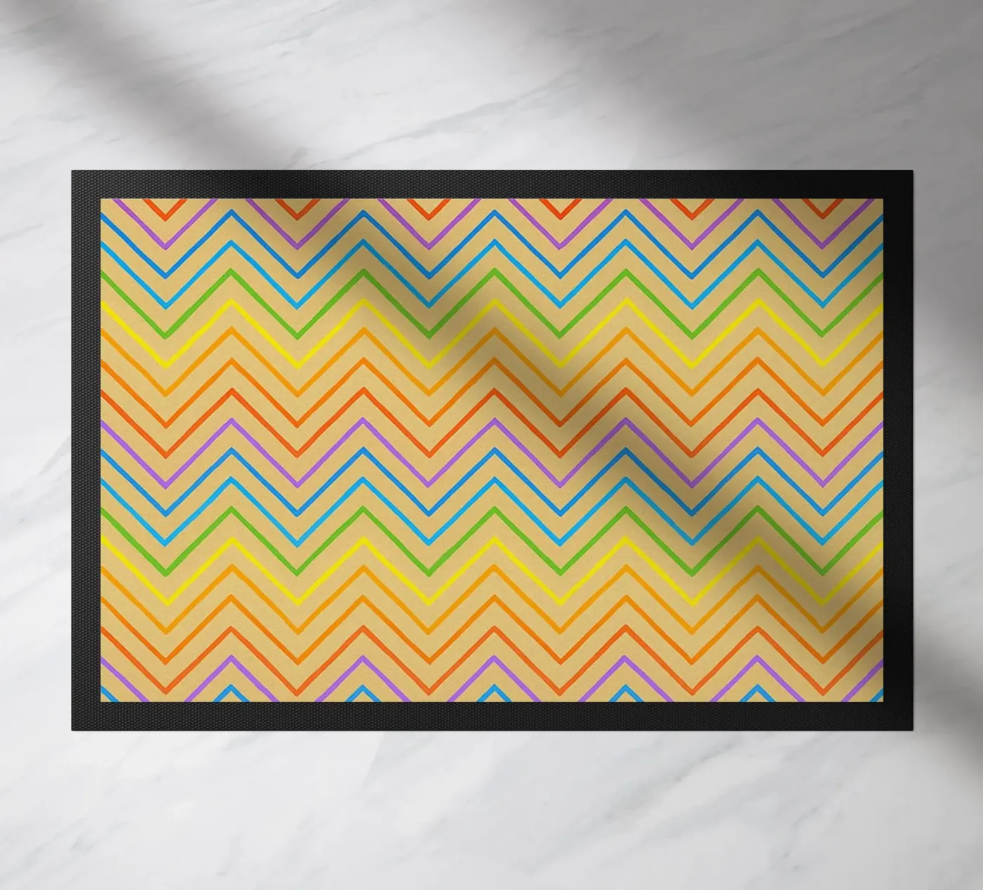 abstract line zigzag vector deurmat van oneway