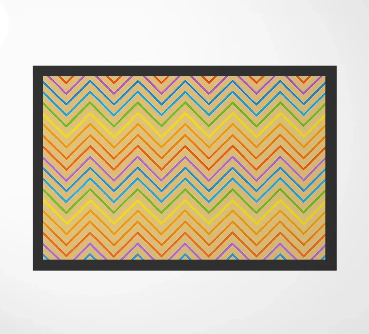 abstract line zigzag vector deurmat van oneway