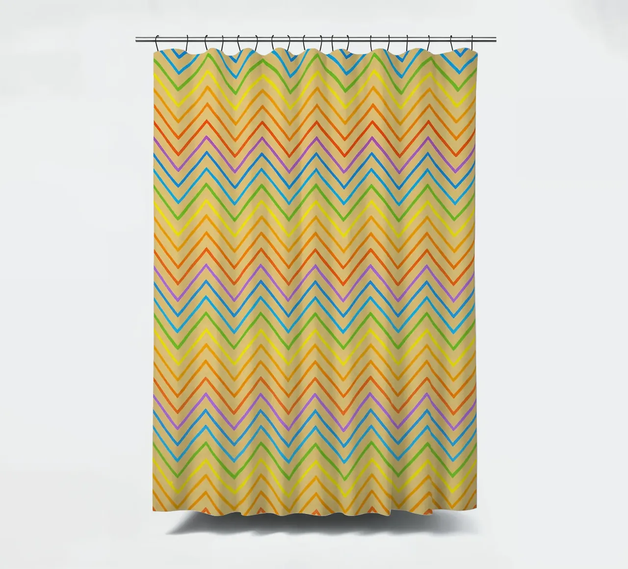 vector línea abstracta en zigzag cortina de baño de oneway