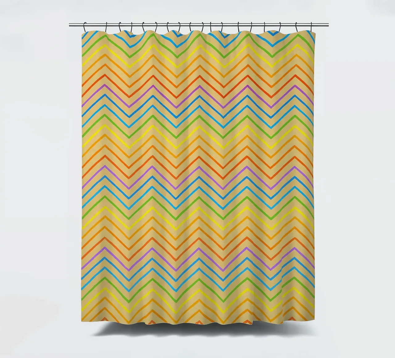 vector línea abstracta en zigzag cortina de baño de oneway
