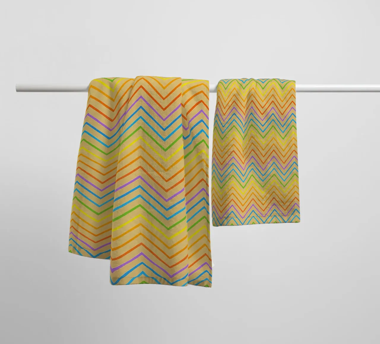 abstract line zigzag vector badhanddoek van oneway