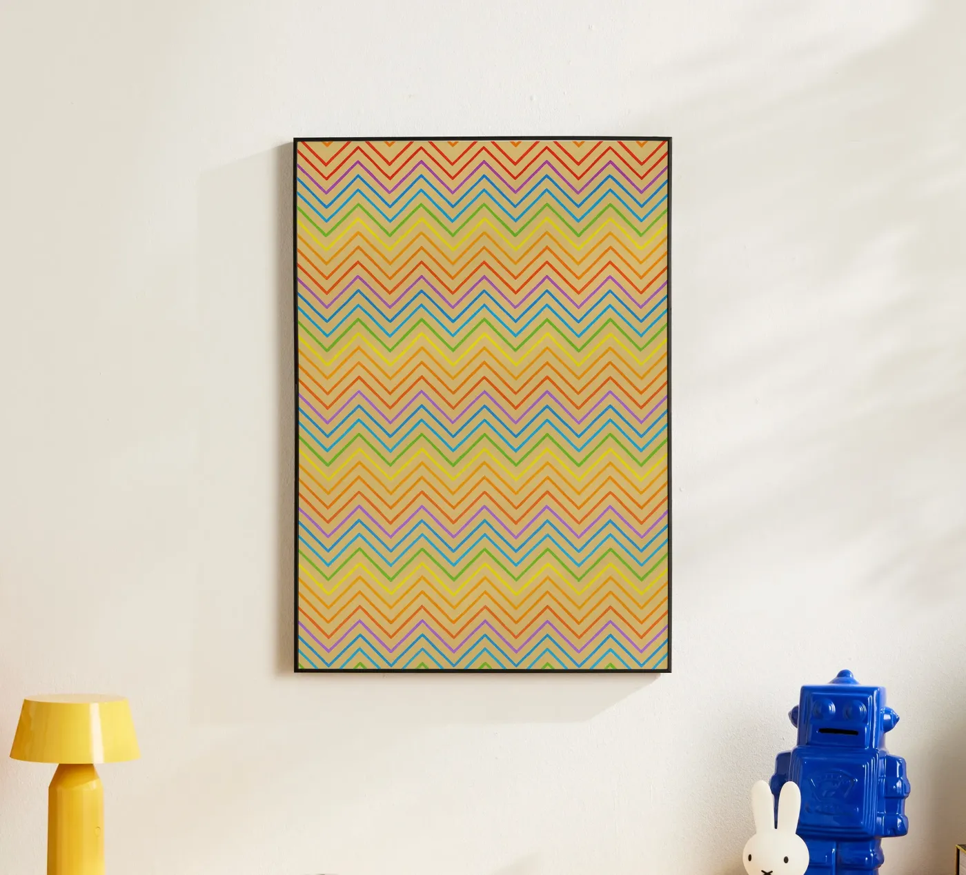abstract line zigzag vector alluminio dibond da oneway