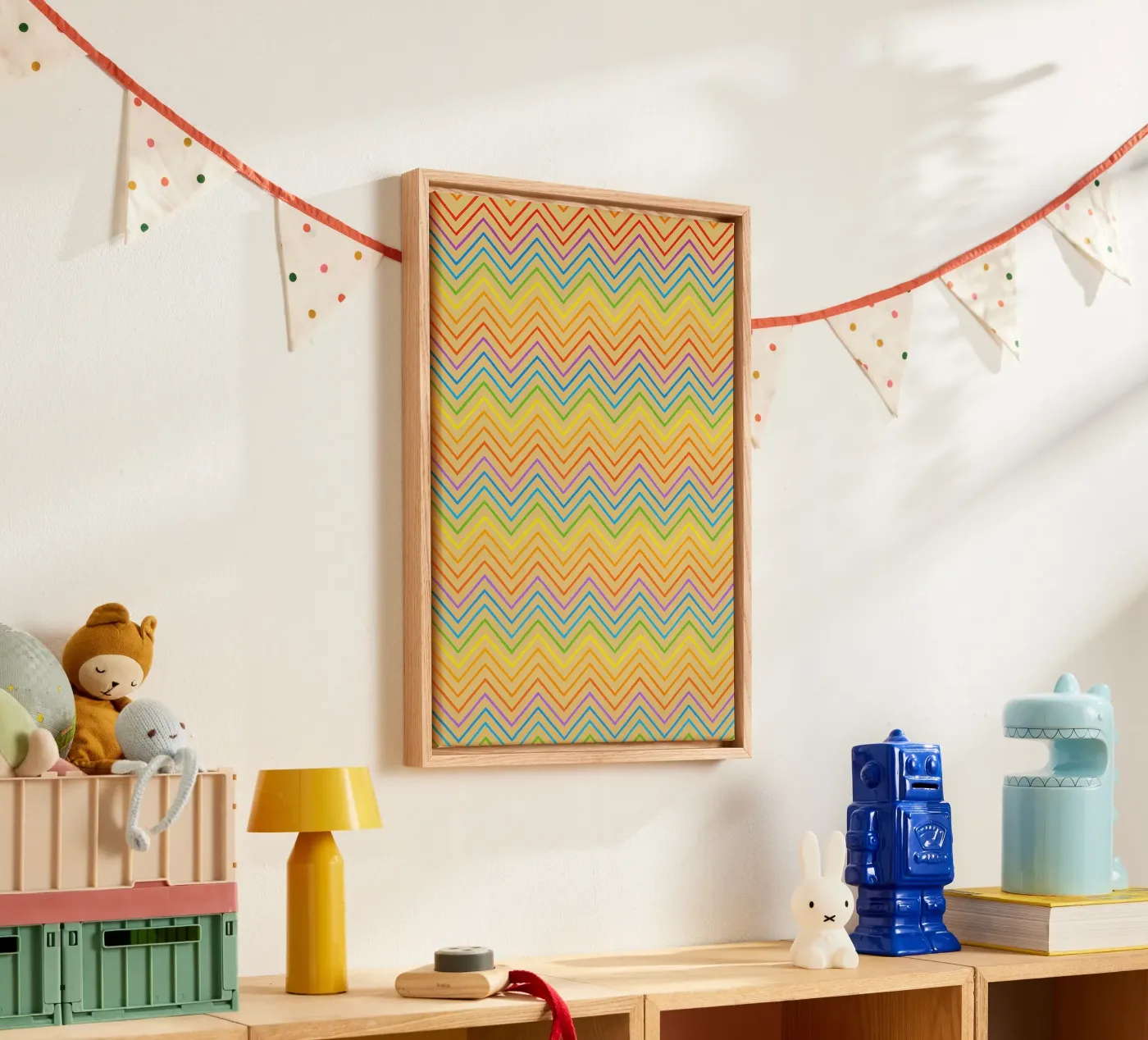 linea astratta a zigzag vettore tela da oneway