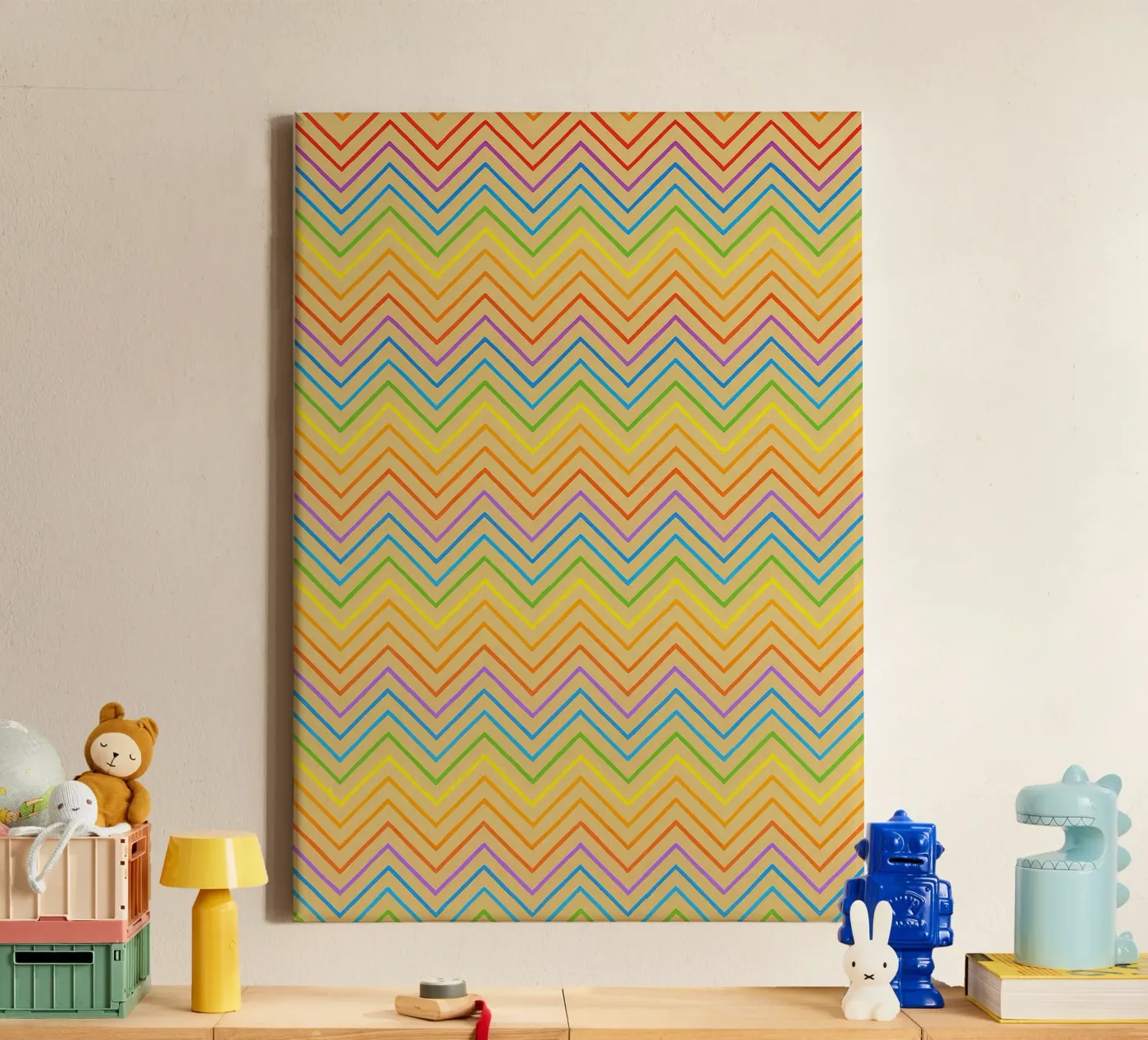 linea astratta a zigzag vettore tela da oneway