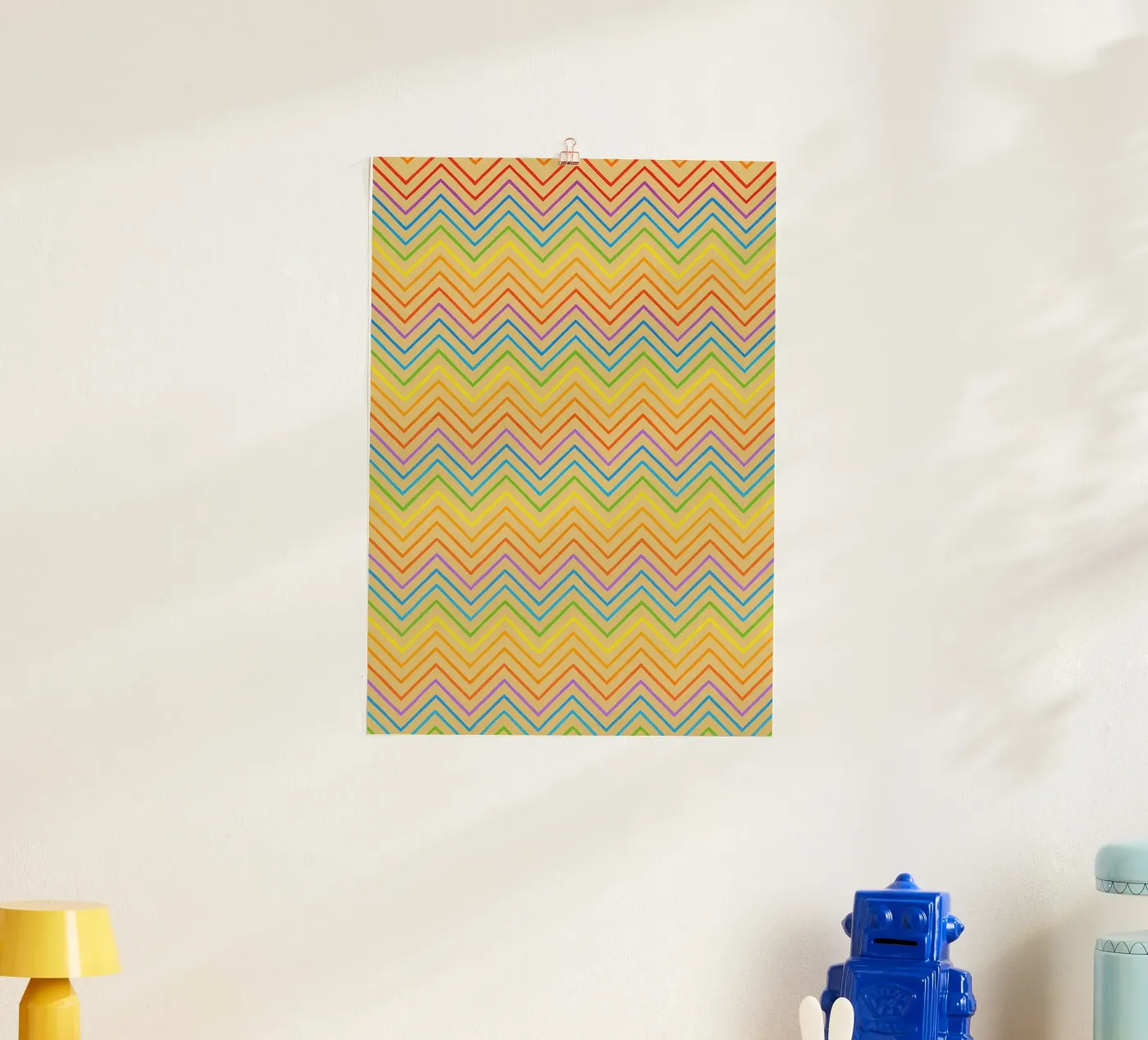 abstract line zigzag vector poster van oneway