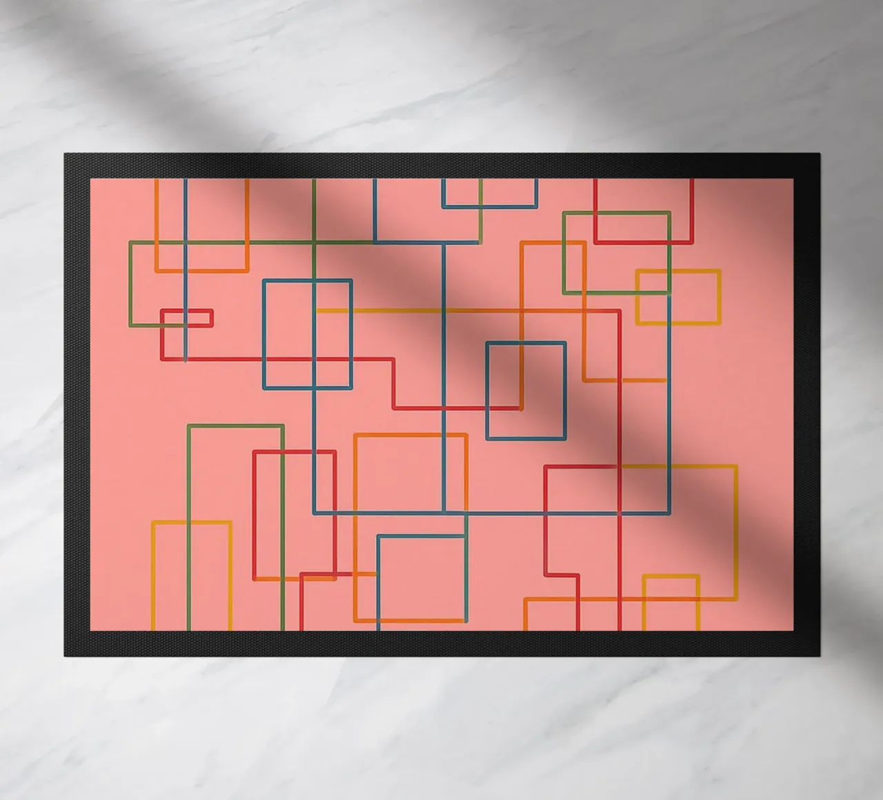 abstract lines art vector doormat by oneway