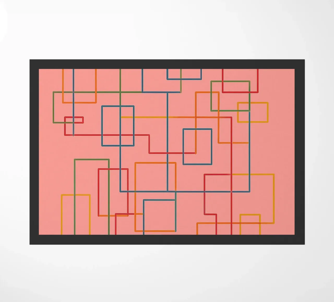 abstract lines art vector doormat by oneway