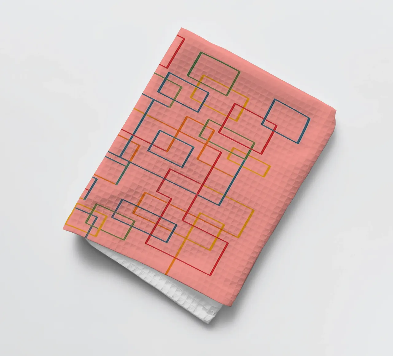 abstract lines art vector tea towel by oneway