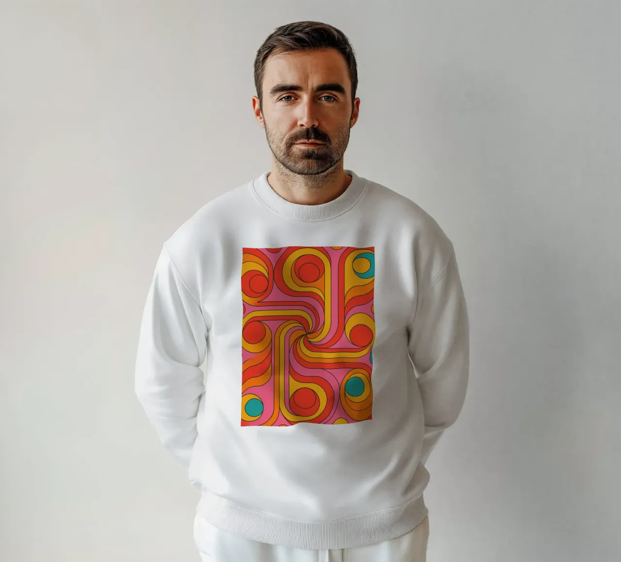 abstrakte linien kreis vektor Sweatshirt von oneway