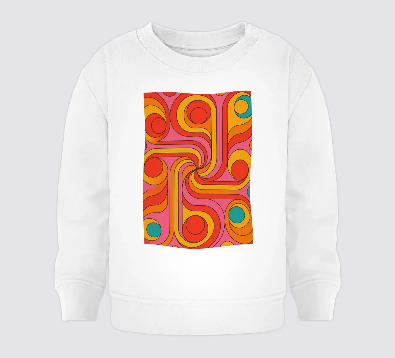 vector líneas abstractas círculo sudadera de bebé de oneway