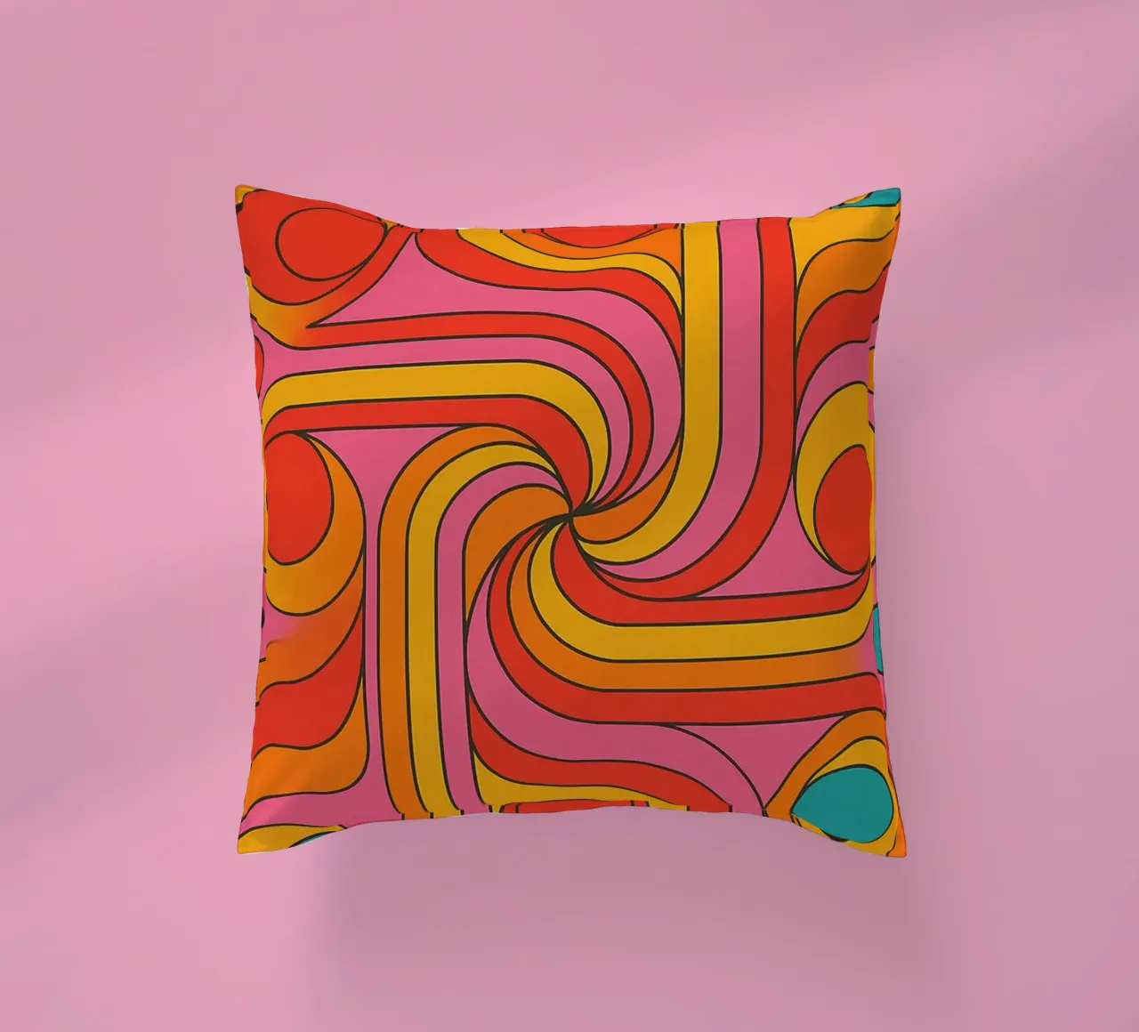abstract lines circle vector decorative cushion by oneway