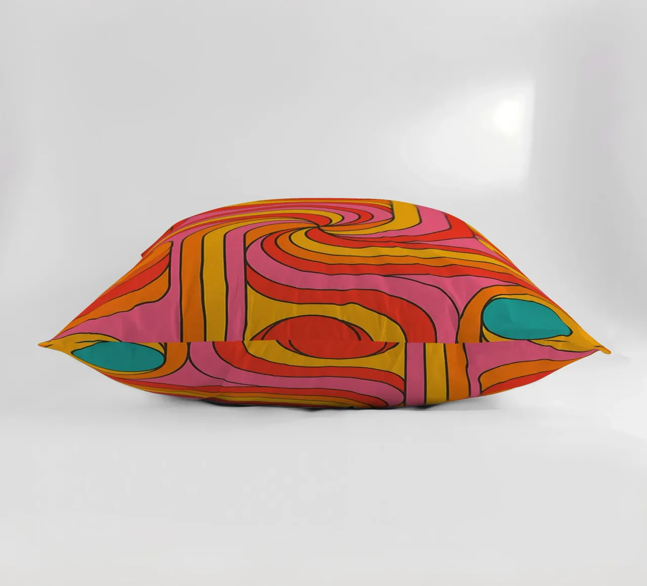 abstract lines circle vector decorative cushion by oneway