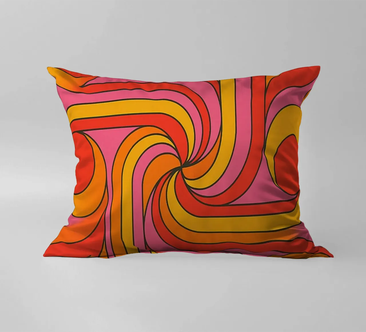 abstract lines circle vector decorative cushion by oneway
