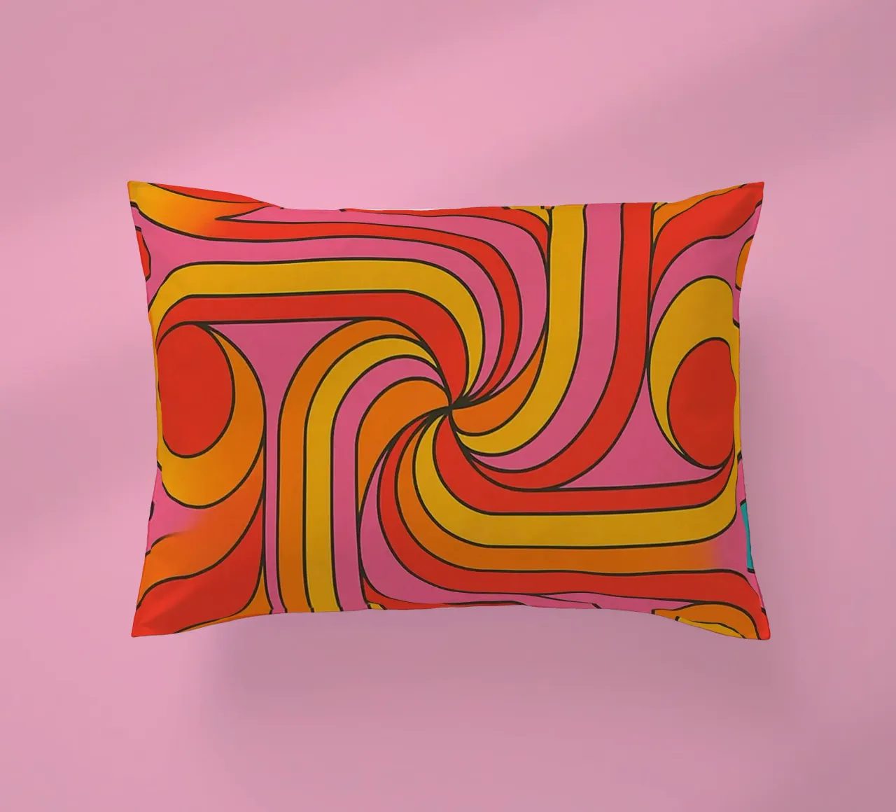 abstract lines circle vector decorative cushion by oneway