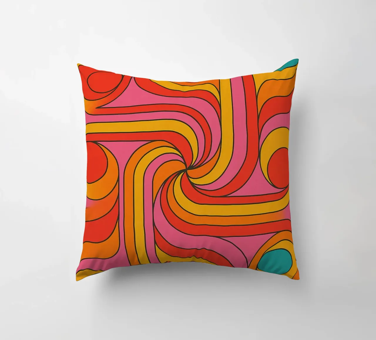 abstract lines circle vector decorative cushion by oneway