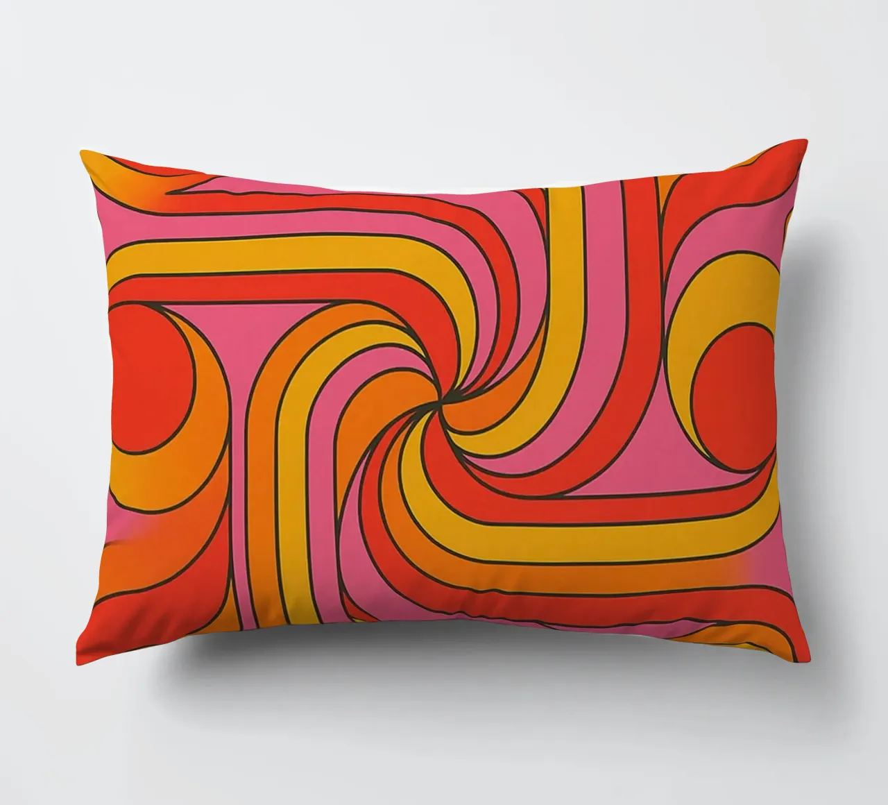 abstract lines circle vector decorative cushion by oneway