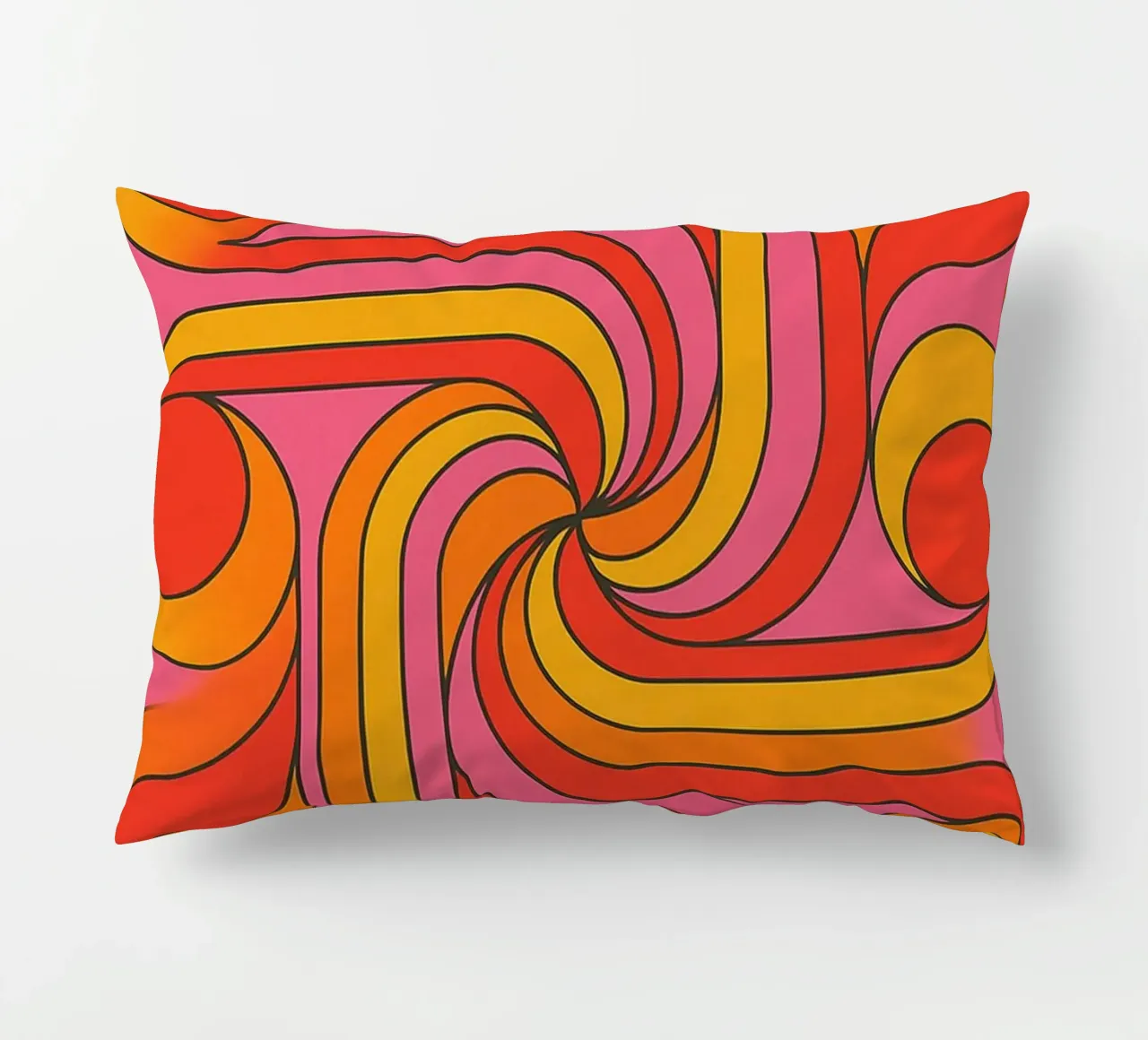 abstract lines circle vector decorative cushion by oneway