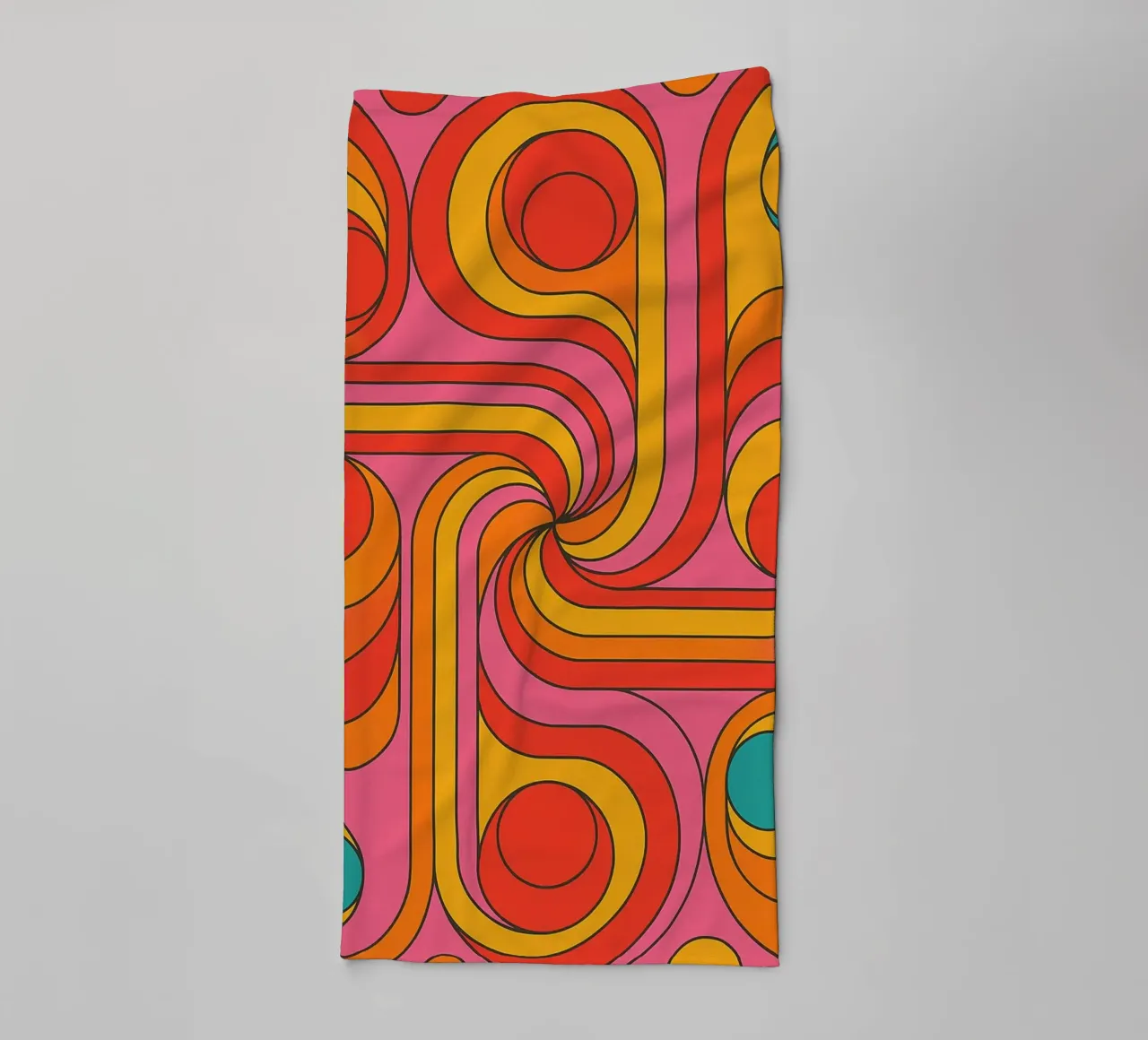 linee astratte cerchio vettore asciugamano da bagno da oneway